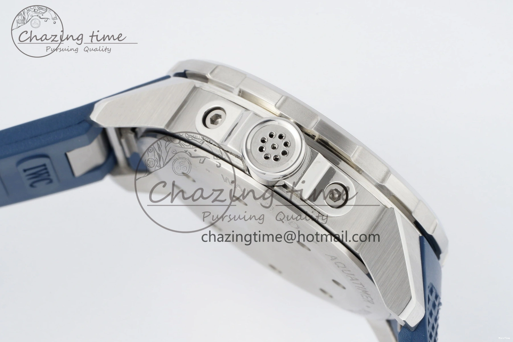 MIROTIME 0106 WellDesigned Aquatimer Automatic SS RSF 1:1 Best Edition Blue Dial on Blue Rubber Strap A 7057